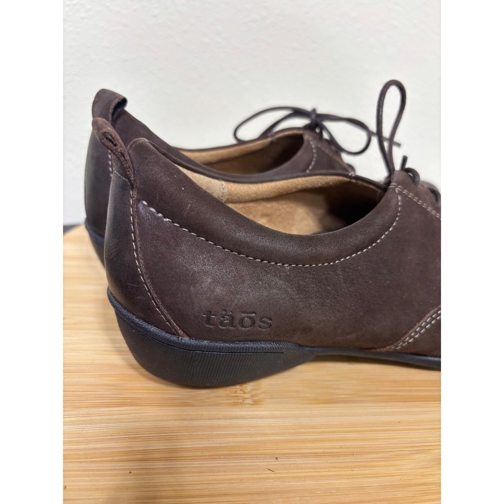 Taos Footwear Getaway Womens 7.5 Oxford Lace Up Brown Leather Lace Up Shoes - Picture 3 of 10
